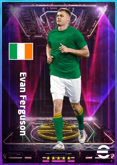 Evan Ferguson eFootball 2026 player card, 82 OVR CF