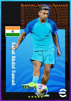 Sahal Abdul Samad eFootball 2026 player card, 75 OVR LWF