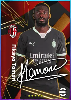 Fikayo Tomori eFootball 2026 player card, 77 OVR LWF