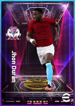 Jhon Durán eFootball 2026 player card, 81 OVR CF