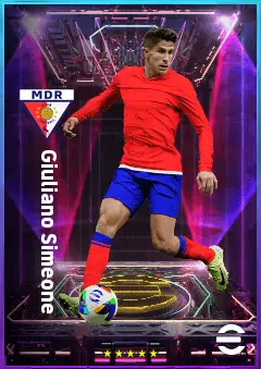 Giuliano Simeone eFootball 2026 player card, 78 OVR CF