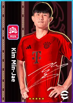 Kim Min-Jae eFootball 2026 player card, 82 OVR CF