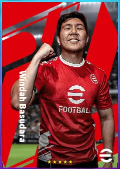 Windah Basudara eFootball 2026 player card, 72 OVR CF