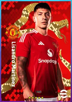 Lisandro Martínez eFootball 2026 player card, 82 OVR CB