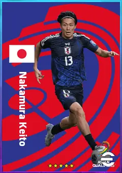 Nakamura Keito eFootball 2026 player card, 79 OVR LWF