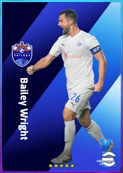 Bailey Wright eFootball 2026 player card, 76 OVR CB