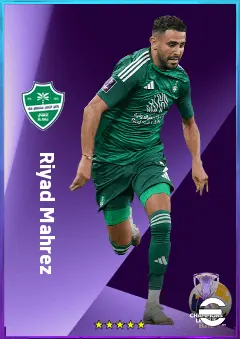 Riyad Mahrez eFootball 2026 player card, 83 OVR RWF