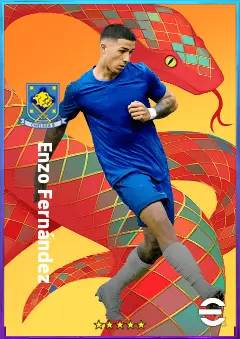 Enzo Fernández eFootball 2026 player card, 83 OVR CMF