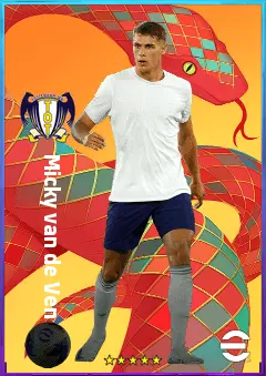 Micky van de Ven eFootball 2026 player card, 83 OVR CB