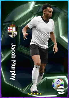 Jacob Murphy eFootball 2026 player card, 80 OVR RWF