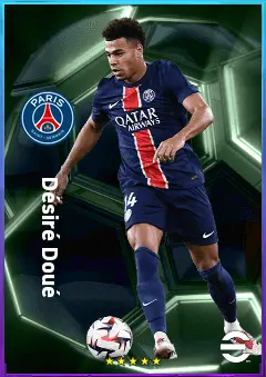 Désiré Doué eFootball 2026 player card, 81 OVR AMF
