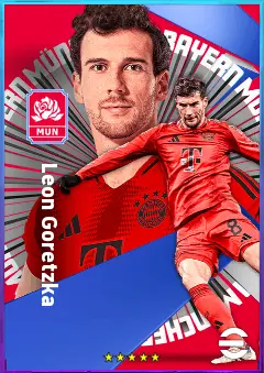 Leon Goretzka eFootball 2026 player card, 82 OVR CMF