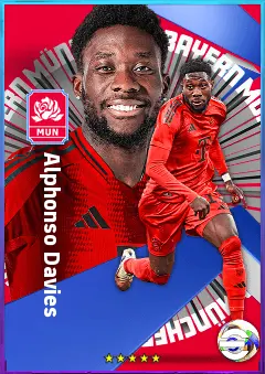 Alphonso Davies eFootball 2026 player card, 83 OVR LB