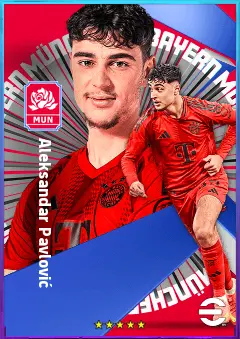 Aleksandar Pavlović eFootball 2026 player card, 83 OVR DMF
