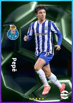Pepê eFootball 2026 player card, 81 OVR AMF