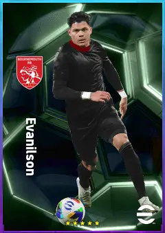Evanilson eFootball 2026 player card, 83 OVR CF