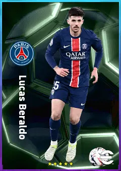 Lucas Beraldo eFootball 2026 player card, 81 OVR CB
