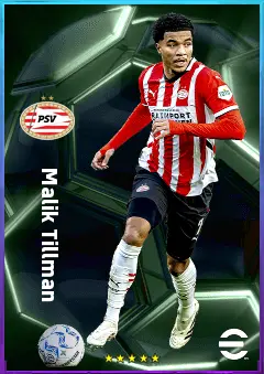 Malik Tillman eFootball 2026 player card, 81 OVR AMF