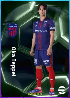 Oka Teppei eFootball 2026 player card, 75 OVR CB