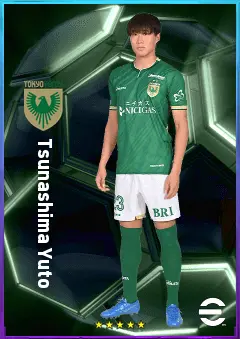 Tsunashima Yuto eFootball 2026 player card, 74 OVR DMF