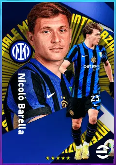 Nicolò Barella eFootball 2026 player card, 83 OVR CMF