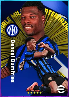 Denzel Dumfries eFootball 2026 player card, 80 OVR RMF