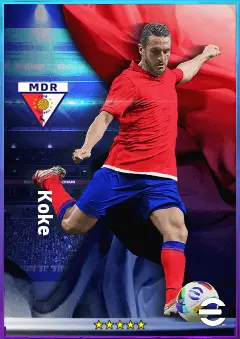 Koke eFootball 2026 player card, 83 OVR DMF