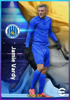 Jamie Vardy eFootball 2026 player card, 80 OVR CF