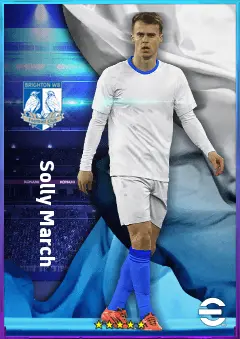 Solly March eFootball 2026 player card, 81 OVR RMF