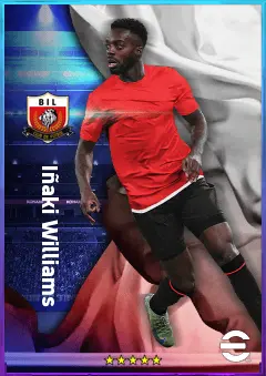Iñaki Williams eFootball 2026 player card, 82 OVR RWF