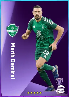 Merih Demiral eFootball 2026 player card, 82 OVR CB