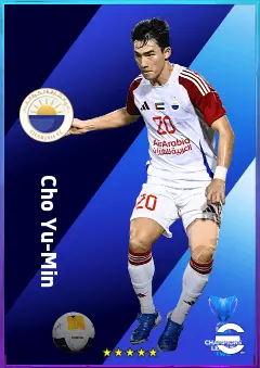 Cho Yu-Min eFootball 2026 player card, 77 OVR CB