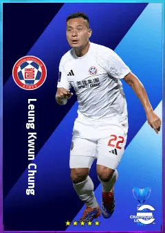 Leung Kwun Chung eFootball 2026 player card, 77 OVR LB