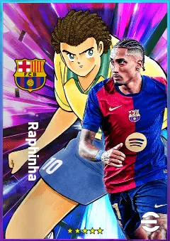 Raphinha eFootball 2026 player card, 82 OVR RWF