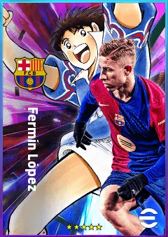 Fermín López eFootball 2026 player card, 82 OVR CMF