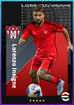 Lorenzo Insigne eFootball 2026 player card, 81 OVR LWF