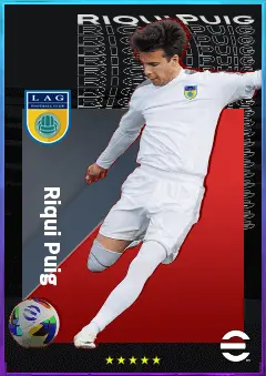 Riqui Puig eFootball 2026 player card, 80 OVR CMF