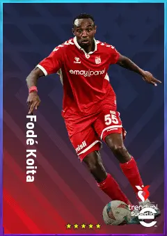 Fodé Koita eFootball 2026 player card, 76 OVR CF