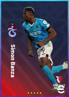 Simon Banza eFootball 2026 player card, 80 OVR CF