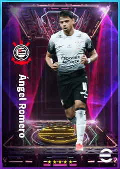 Ángel Romero eFootball 2026 player card, 78 OVR RWF