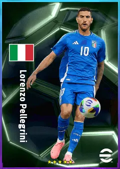 Lorenzo Pellegrini eFootball 2026 player card, 82 OVR AMF
