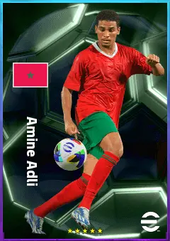 Amine Adli eFootball 2026 player card, 80 OVR RWF
