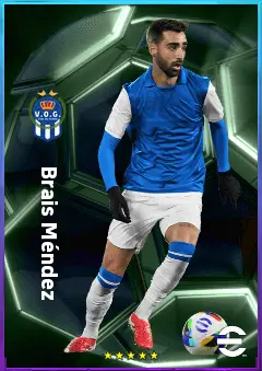 Brais Méndez eFootball 2026 player card, 82 OVR CMF