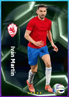 Iván Martín eFootball 2026 player card, 82 OVR AMF