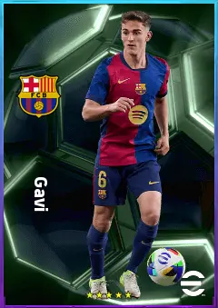 Gavi eFootball 2026 player card, 83 OVR CMF