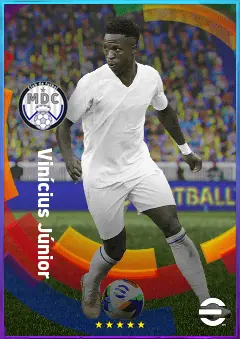 Vinícius Júnior eFootball 2026 player card, 86 OVR LWF