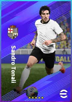 Sandro Tonali eFootball 2026 player card, 84 OVR DMF