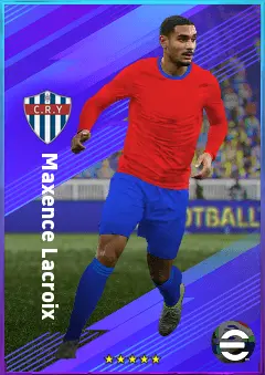 Maxence Lacroix eFootball 2026 player card, 82 OVR CB