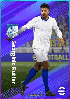 Georginio Rutter eFootball 2026 player card, 81 OVR CF