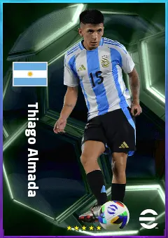 Thiago Almada eFootball 2026 player card, 82 OVR AMF